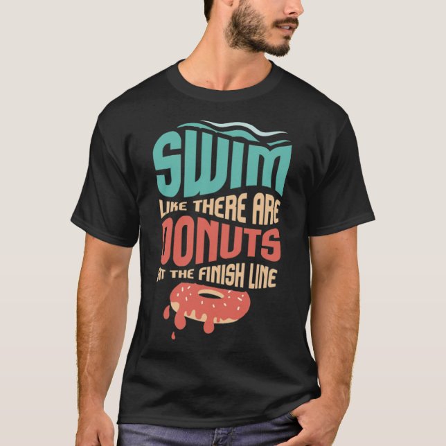 T-shirt Baignade Comme Leurs Sont Des Donuts Au gâteau De  (Devant)