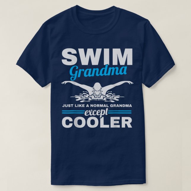 T-shirt Baignade Grand-mère Nager Grand-mère Nager  (Design devant)