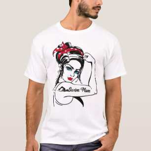 T-shirt Baignade Nage Mère Mère Rosie Le Riveter Pin Up