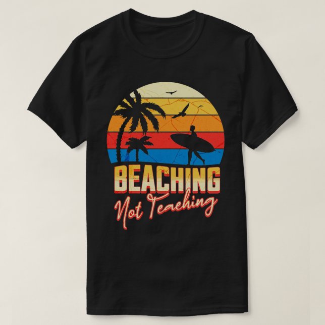 T-shirt baignade pas enseigner drôle rétro professeur d'ét (Design devant)