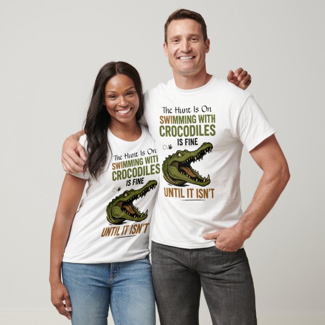 T-shirt Baigner des crocodiles bien jusqu'à ce qu'il ne so (Unisexe)