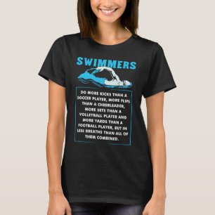 T-shirt Baigneurs Faire Plus De Kicks Piscine D'Eau Sport