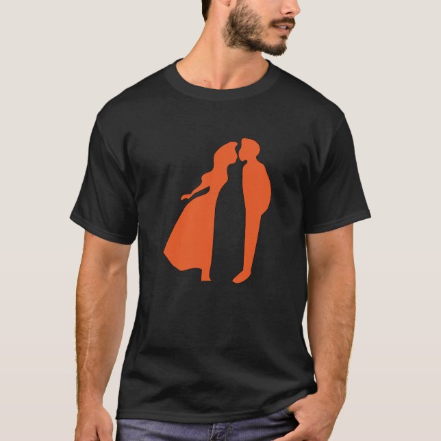 T-shirt Baiser, Amoureux, Embrasse, Passion, Romance (Devant)