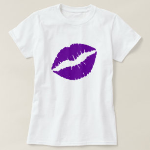 T-shirt Baiser de bâton à lèvres pourpre