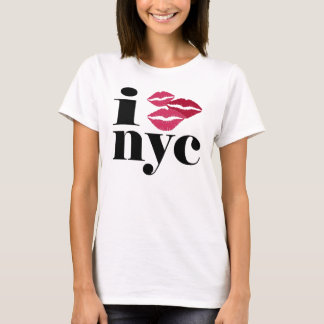T-shirt Baiser NYC de rouge à lèvres
