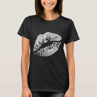 T-shirt Baiser pailleté pour femmes