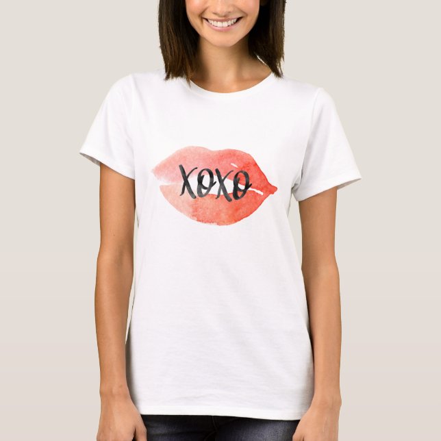 T-shirt Baisers aquarelle (Devant)