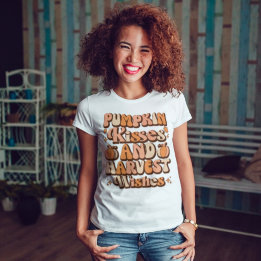 T-shirt Baisers citrouilles et souhaits de récolte