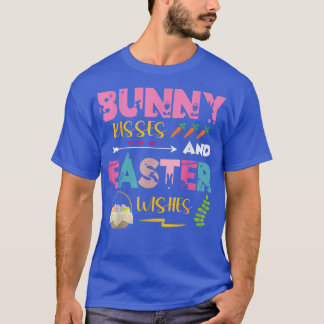T-shirt Baisers De Bunny Et Souhaits De Pâques Drôle Vacan