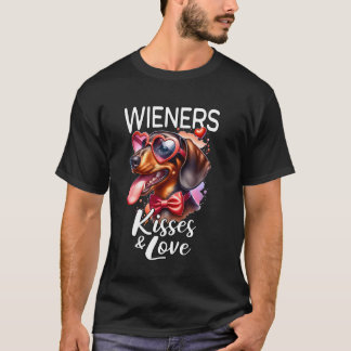 T-shirt Baisers de chien de Vienne Saint-Valentin Amour de