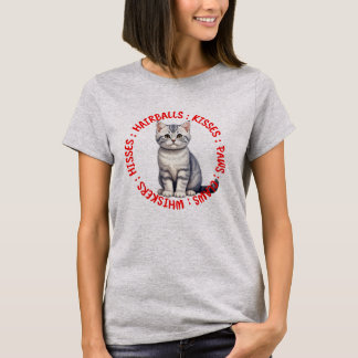 T-shirt Baisers et baisers, British short hair cat