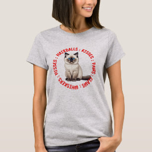 T-shirt Baisers et baisers, chat Birman