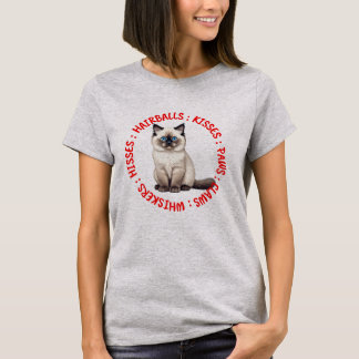 T-shirt Baisers et baisers, chat Birman