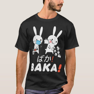T-shirt Baka Idiot Funny Rabbit Anime Japon avec Masque & 