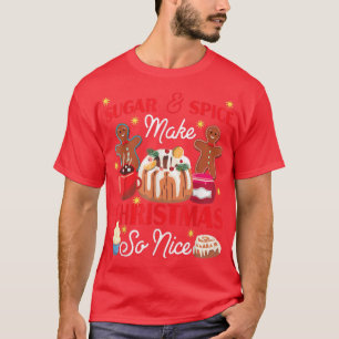 T-shirt Bake Baking Noël Cookies Gingerbread Homme Cupca