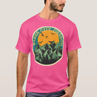 T-shirt Baker City Oregon Mountains Retro Vintage