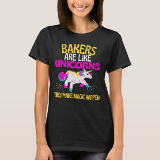 T-shirt Bakers Unicorn, Magique Unicorn Baking Food Cakes
