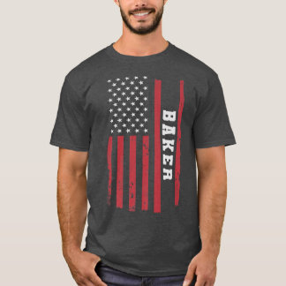 T-shirt Baking Baker Cuisine Cake Cupcake USA Drapeau amér