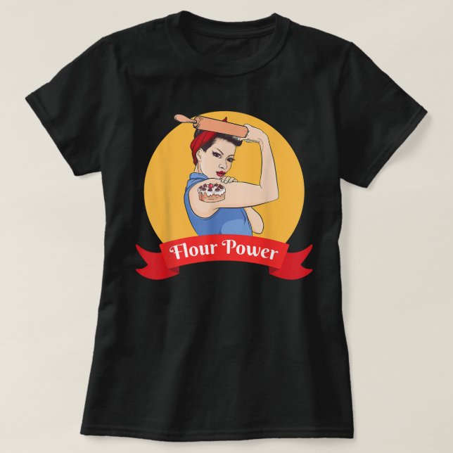 T-shirt Baking Boulangerie Pâtisserie Chef Cadeau Pour Fem (Design devant)
