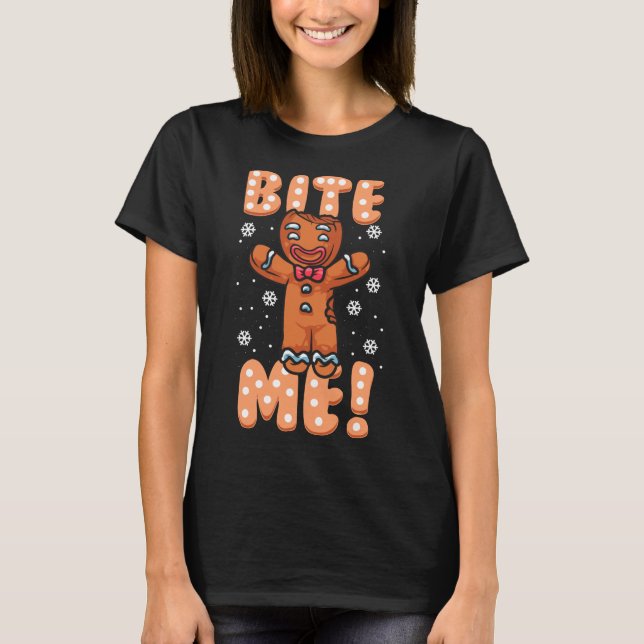 T-shirt Baking Gingerbread Homme cadeau de Noël pour mari (Devant)
