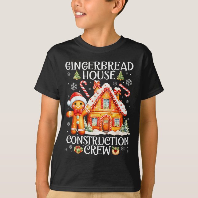 T-shirt Baking Gingerbread House Construction Crew Christm (Devant)