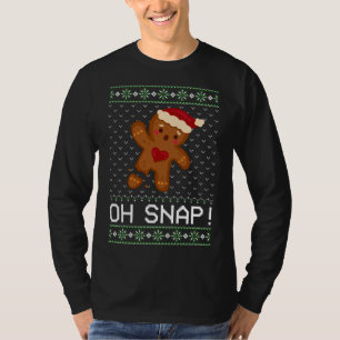 T-shirt Baking Oh Gingerbread Snap laide Gi de Noël