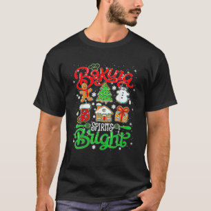 T-shirt Baking Spirit Bright Donut Christmas Tree Funny Xm