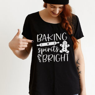 T-shirt Baking Spirits Bright Black Women's Christmas