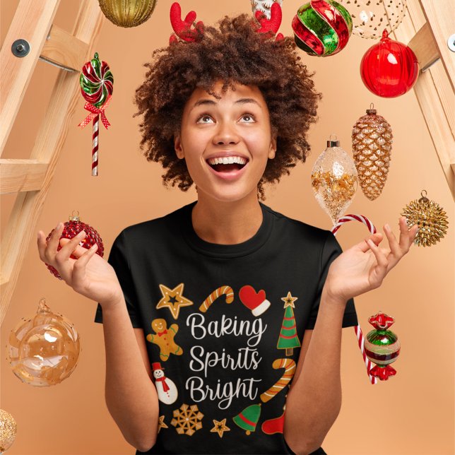 T-shirt Baking Spirits Bright Gingerbread Noël Cookie (Créateur téléchargé)