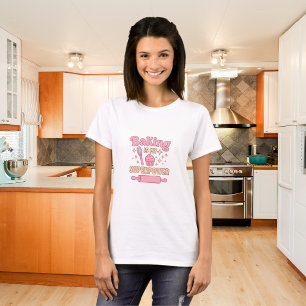 T-shirt Baking Superpower rose