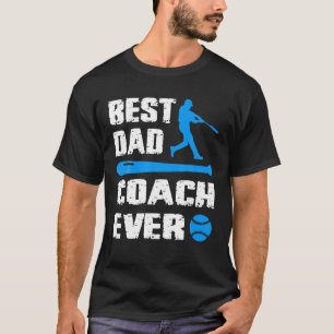 T-shirt Bal De Baseball Papa Meilleur Entraîneur Papa Jama