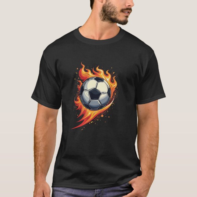 T-shirt Bal de soccer en action (Devant)