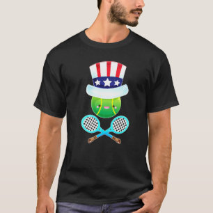 T-shirt Bal De Tennis Avec Oncle Sam Casquette 4 juillet U