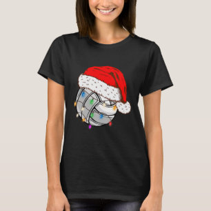 T-shirt Bal de volley-ball de Noël Santa Hat Funny Sport X