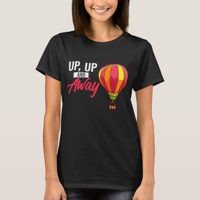 T-shirt Balade en ballon avec bal du festival des montgolf (Devant)
