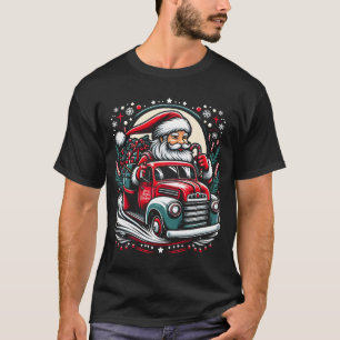 T-shirt Balade en camion festif de Noël Père Noël