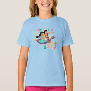 T-shirt Balade en moquette Jasmine et Aladdin Un nouveau