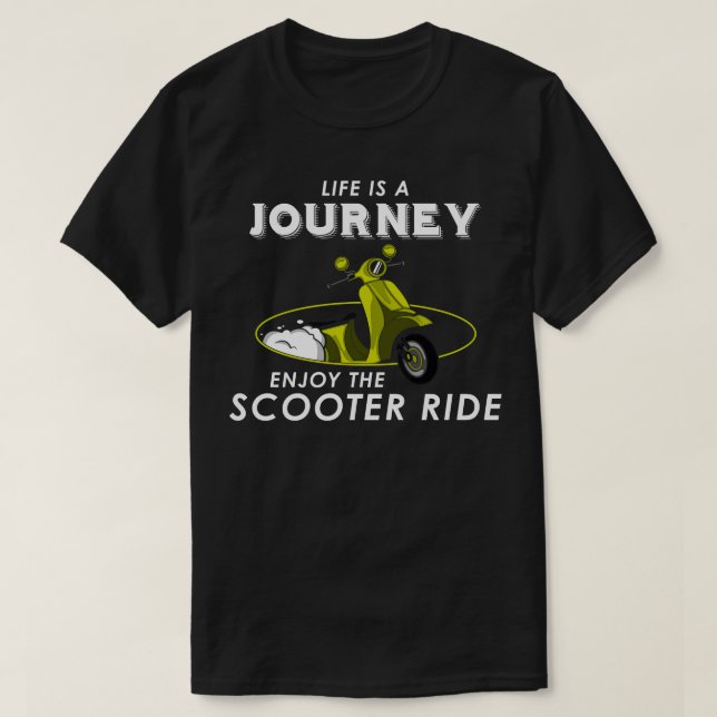 T-shirt Balade en scooter avec Enfant (Design devant)