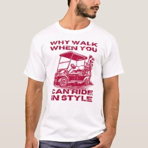 T-shirt Balade En Style Funny Golf Panier
