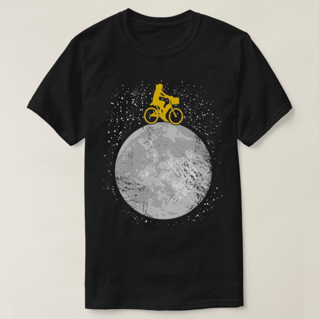 T-shirt Balade en vélo sur la lune Idée cadeau 2 (Design devant)