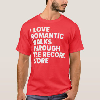 T-shirt Balades romantiques à travers le magasin de disque
