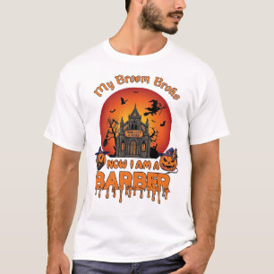 T-shirt Balai de coiffeur Casse la citrouille d'Halloween