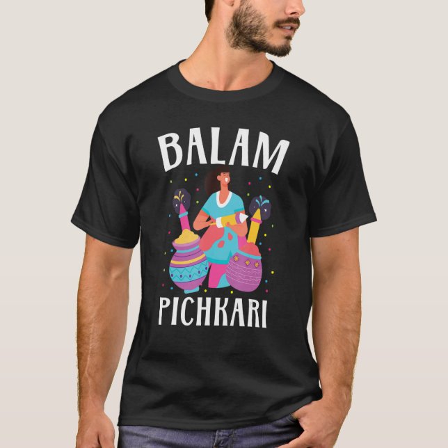T-shirt Balam Pichkari Hinduisme Hindu bouddhiste Holi Fes (Devant)