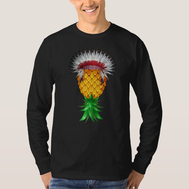 T-shirt Balancier Ananas à l'envers Chapeau Indien d'Améri (Devant)