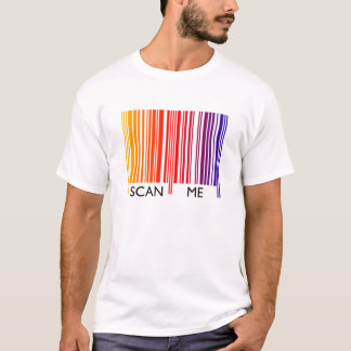 T-shirt Balayez-moi code barres coloré