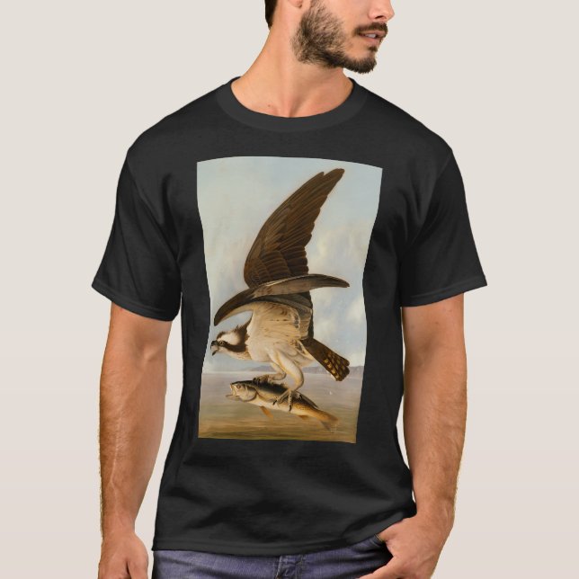 T-shirt Balbuzard Et Poisson Faible Par John James Audubon (Devant)