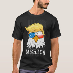 T-shirt Bald Eagle 4 juillet Trump American Flag Funny G