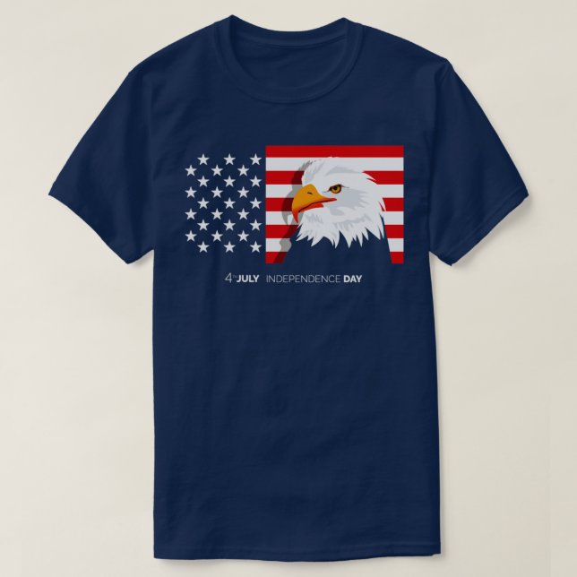 T-shirt Bald Eagle 4 juillet USA Fête de l'Indépendance am (Design devant)