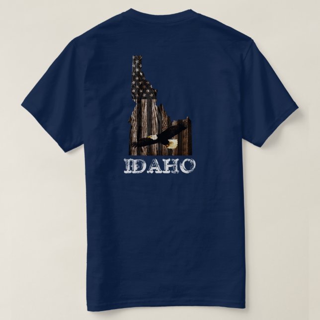 T-SHIRT BALD EAGLE BOIS BRÛLÉ - IDAHO PATRIOT NOIR (Design dos)