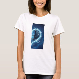 T-Shirt Bald Eagle Heart - Romantic Women's Love
